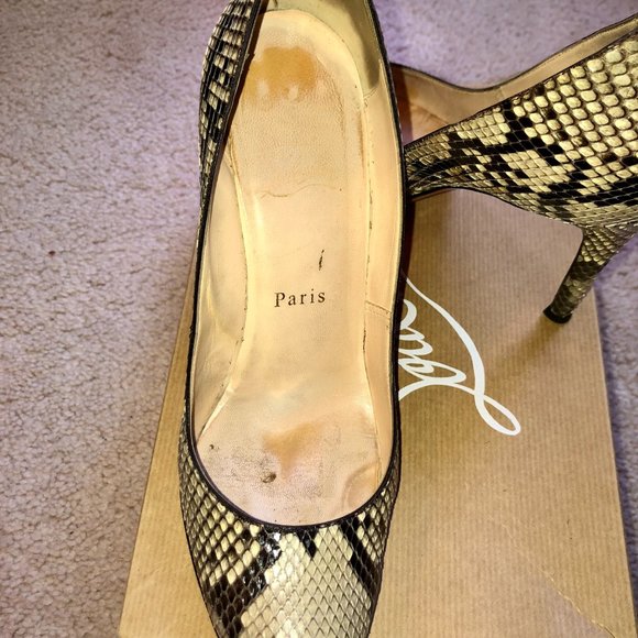 Christian Louboutin Python Lucido Simple Pumps 100 - Picture 3 of 5